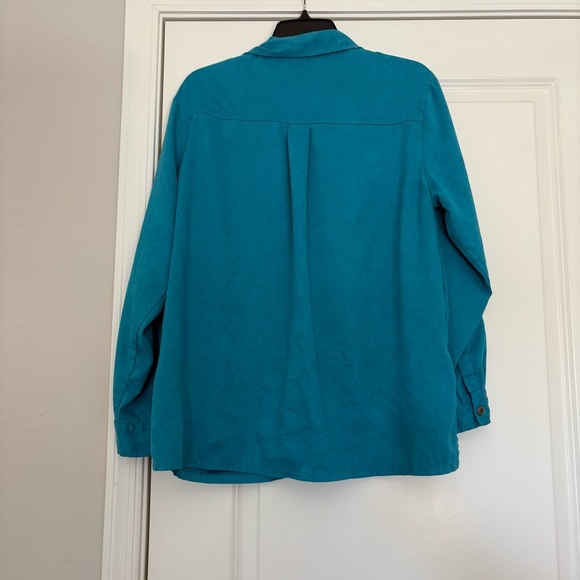 Vintage Chico’s Women’s Turquoise Button- Down Shirt - Picture 5 of 9